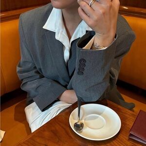 Djerf Avenue Forever Blazer Grey